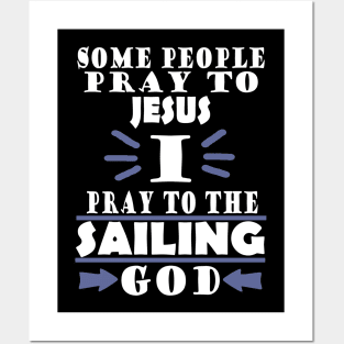 Sailing sailor wind sailing boat gift saying Posters and Art